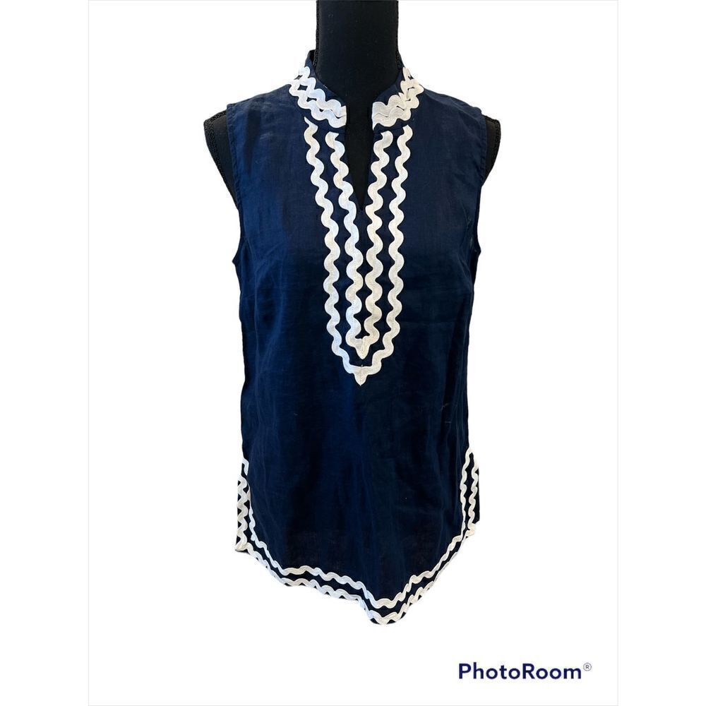Sleeveless Linen V-Neck Top by Charter Club